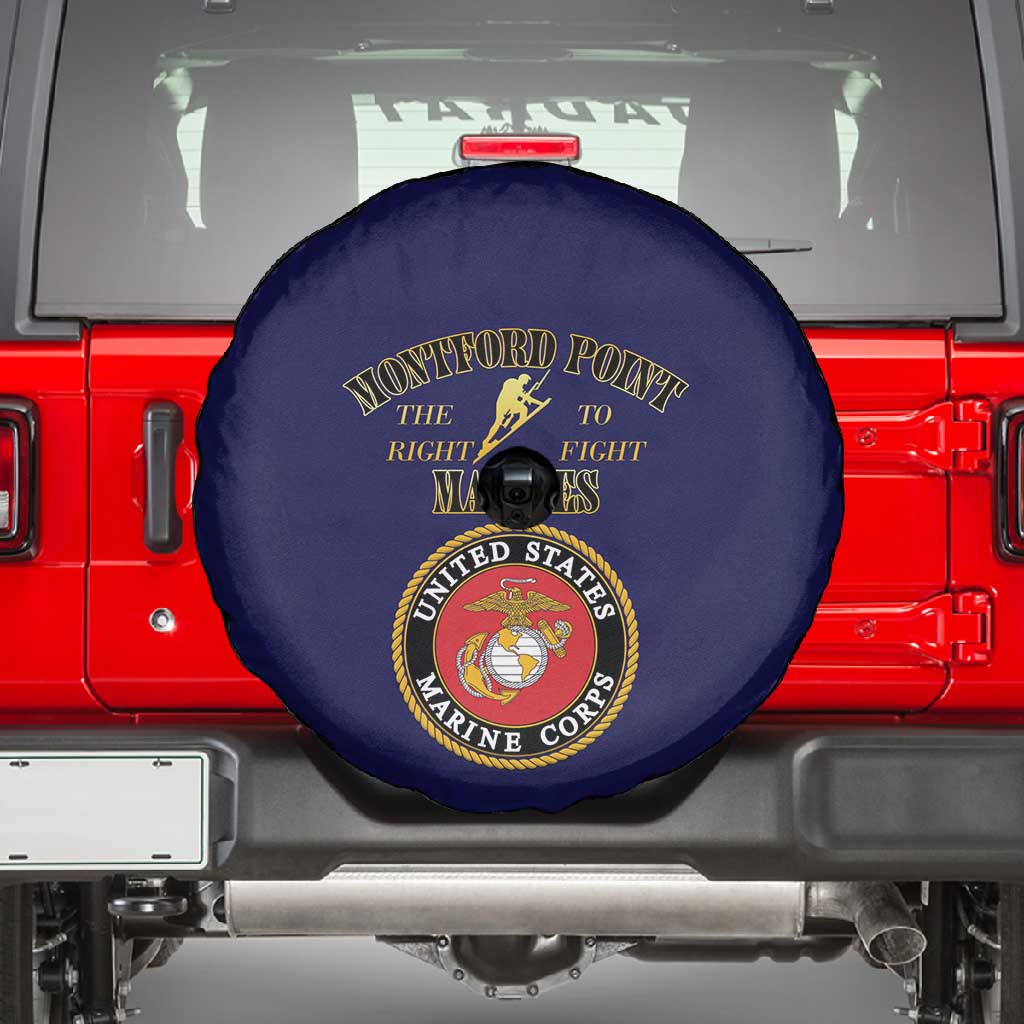 Montford Point Marines Spare Tire Cover African American Heroes Navy Blue - African Pride