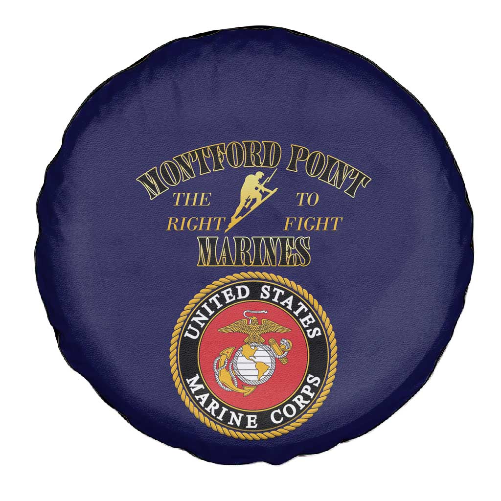 Montford Point Marines Spare Tire Cover African American Heroes Navy Blue - African Pride
