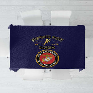 Montford Point Marines Tablecloth African American Heroes Navy Blue - African Pride