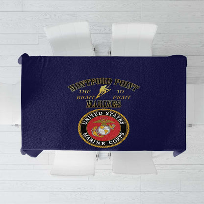 Montford Point Marines Tablecloth African American Heroes Navy Blue - African Pride