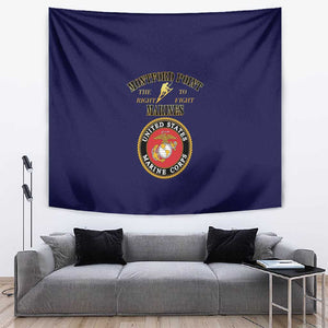 Montford Point Marines Tapestry African American Heroes Navy Blue - African Pride