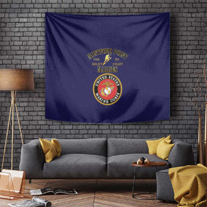 Montford Point Marines Tapestry African American Heroes Navy Blue - African Pride