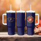 Montford Point Marines Tumbler With Handle African American Heroes Navy Blue - African Pride