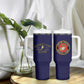 Montford Point Marines Tumbler With Handle African American Heroes Navy Blue - African Pride
