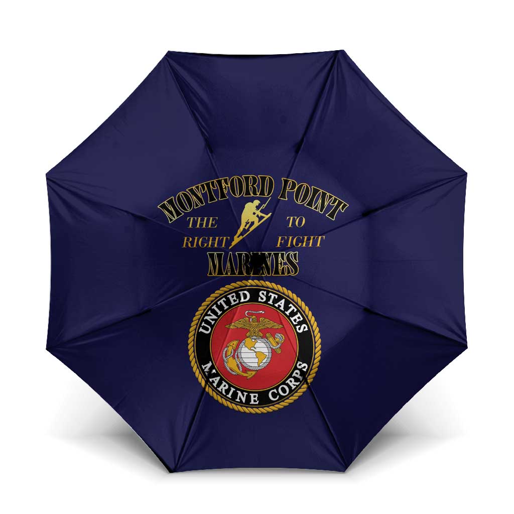 African American Marine Corps Legacy Umbrella Montford Point Heritage Navy Blue
