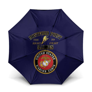 African American Marine Corps Legacy Umbrella Montford Point Heritage Navy Blue