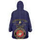 Montford Point Marines Wearable Blanket Hoodie African American Heroes Navy Blue - African Pride