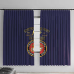 Montford Point Marines Window Curtain African American Heroes Navy Blue - African Pride
