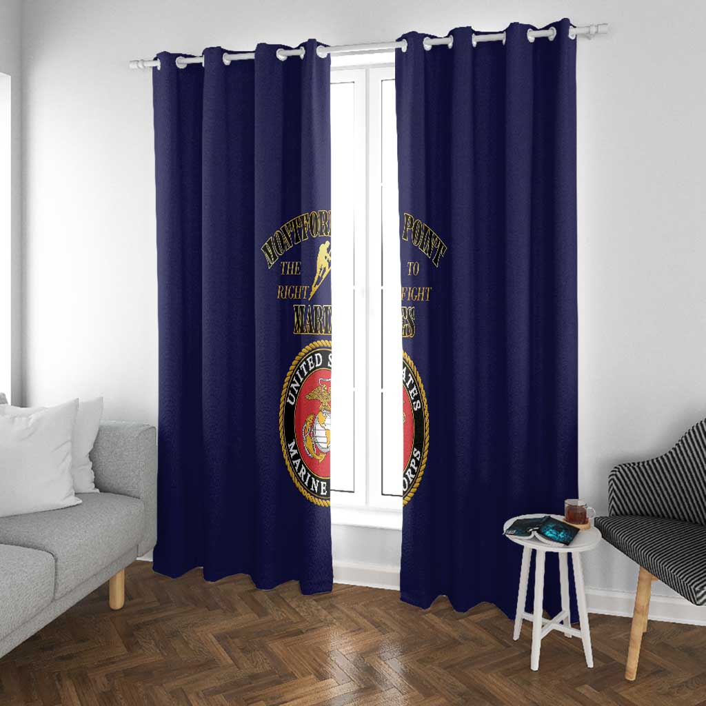Montford Point Marines Window Curtain African American Heroes Navy Blue - African Pride