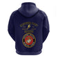 Montford Point Marines Zip Hoodie African American Heroes Navy Blue - African Pride
