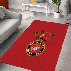 Montford Point Marines Area Rug African American Heroes Red - African Pride