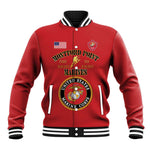 Montford Point Marines Baseball Jacket African American Heroes Red - African Pride