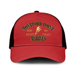 Montford Point Marines Baseball Net Cap African American Heroes Red - African Pride