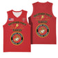 Montford Point Marines Basketball Jersey African American Heroes Red - African Pride