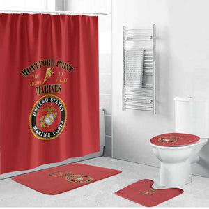 African American Marine Corps Legacy Bathroom Set Montford Point Heritage Red