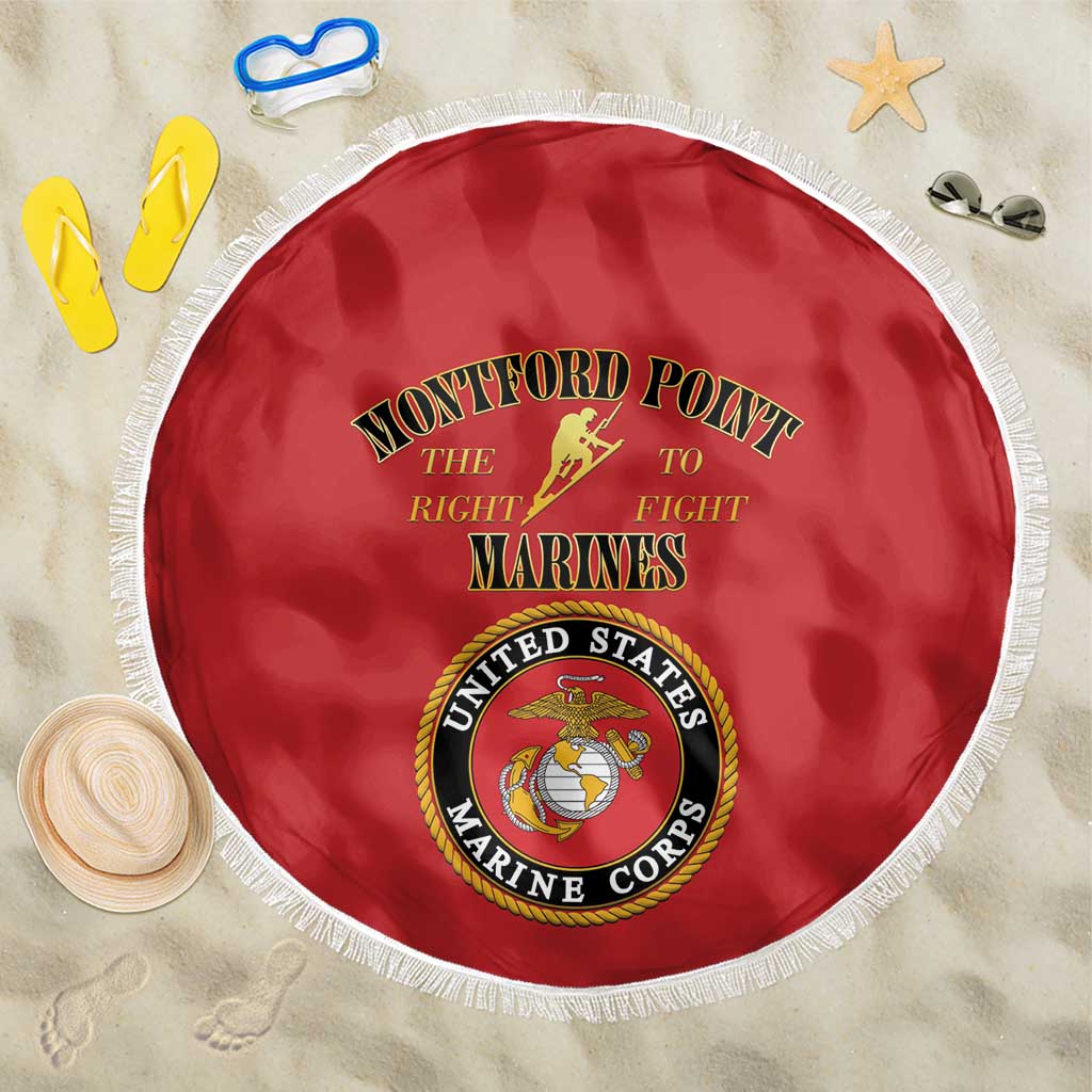 Montford Point Marines Beach Blanket African American Heroes Red - African Pride