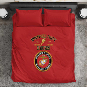 Montford Point Marines Bedding Set African American Heroes Red - African Pride
