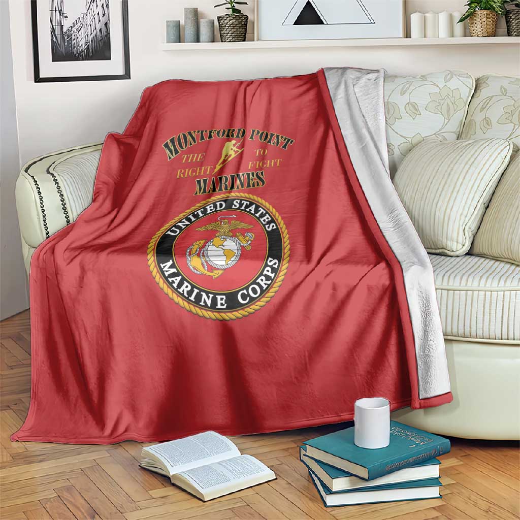 Montford Point Marines Blanket African American Heroes Red - African Pride