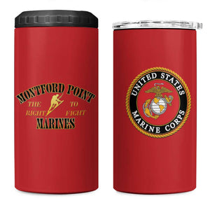 Montford Point Marines 4 in 1 Can Cooler Tumbler African American Heroes Red - African Pride