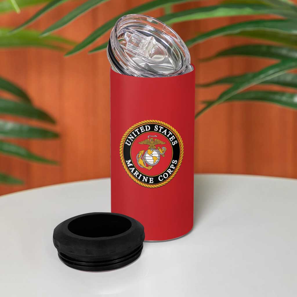 Montford Point Marines 4 in 1 Can Cooler Tumbler African American Heroes Red - African Pride