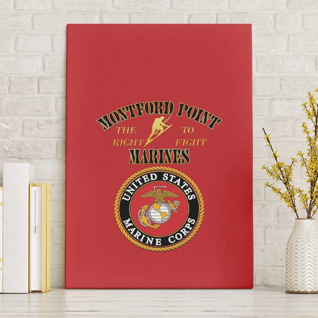 Montford Point Marines Canvas Wall Art African American Heroes Red - African Pride