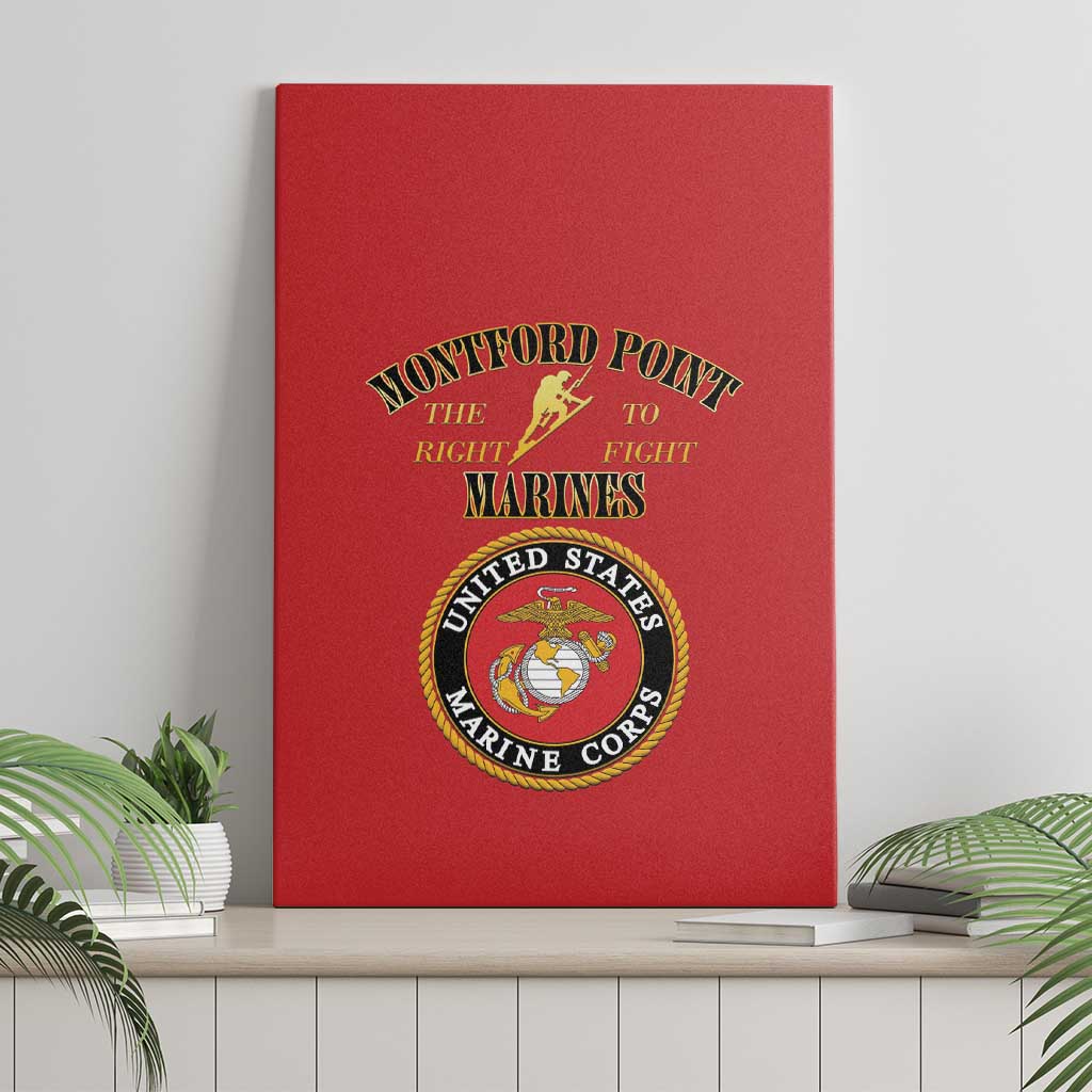 Montford Point Marines Canvas Wall Art African American Heroes Red - African Pride