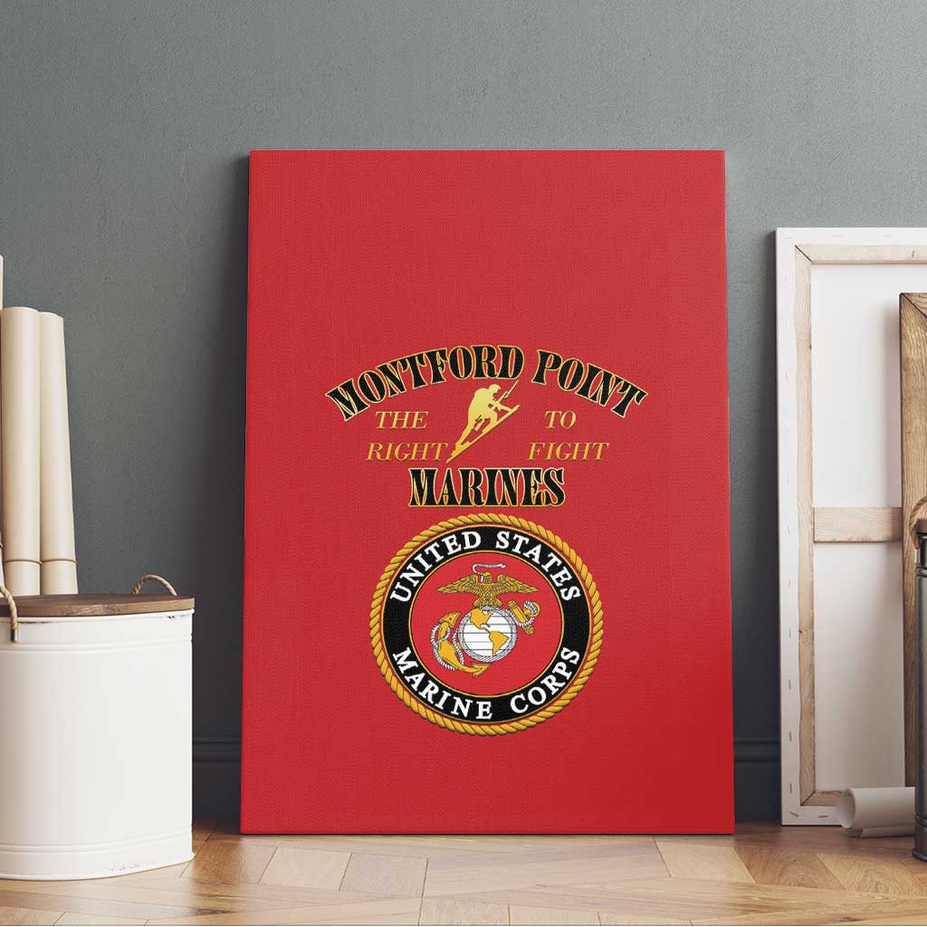Montford Point Marines Canvas Wall Art African American Heroes Red - African Pride