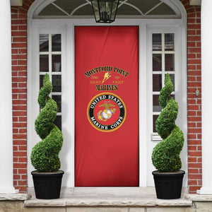 African American Marine Corps Legacy Door Cover Montford Point Heritage Red