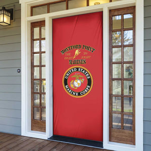 African American Marine Corps Legacy Door Cover Montford Point Heritage Red