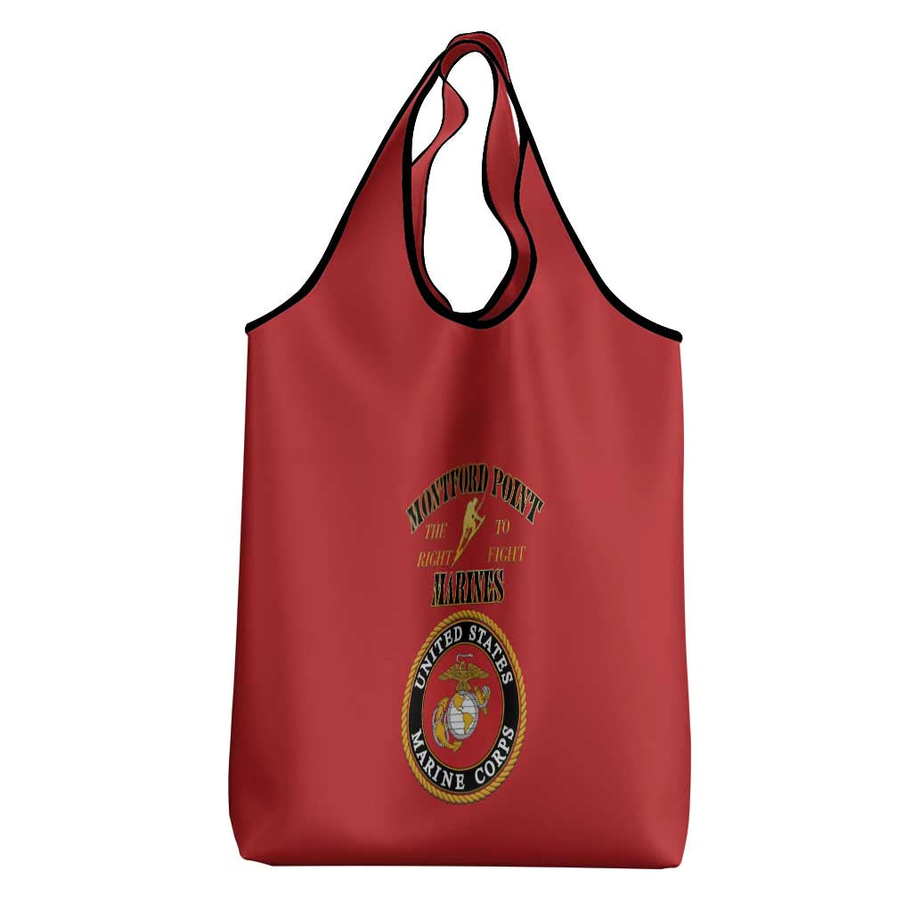Montford Point Marines Grocery Bag African American Heroes Red - African Pride