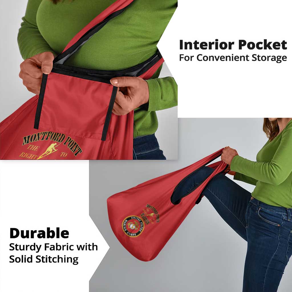 Montford Point Marines Grocery Bag African American Heroes Red - African Pride