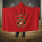 Montford Point Marines Hooded Blanket African American Heroes Red - African Pride