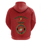 Montford Point Marines Hoodie African American Heroes Red - African Pride