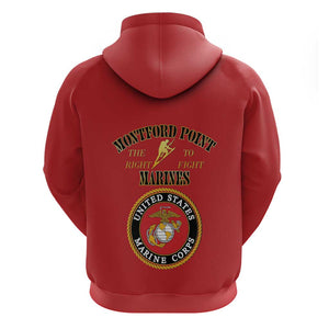 Montford Point Marines Hoodie African American Heroes Red - African Pride