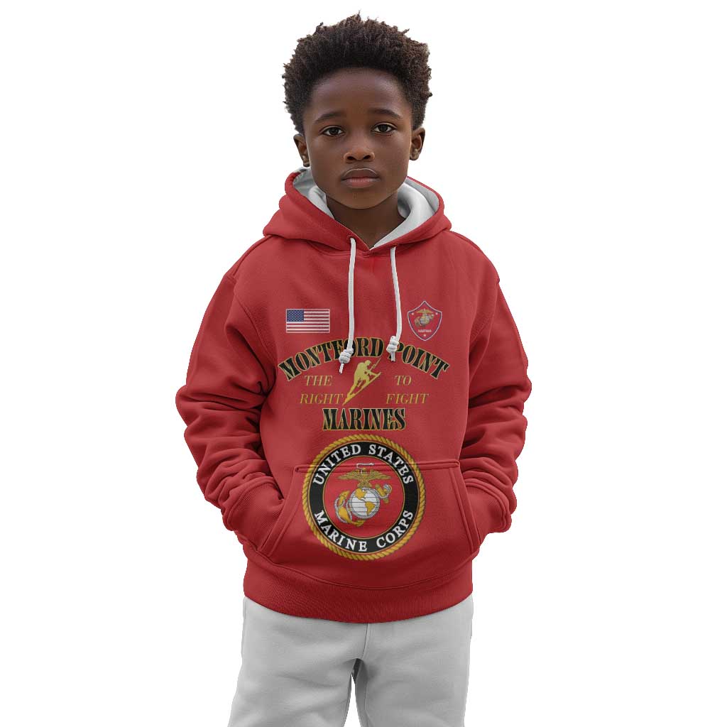Montford Point Marines Kid Hoodie African American Heroes Red - African Pride