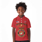 Montford Point Marines Kid Polo Shirt African American Heroes Red - African Pride