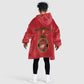 Montford Point Marines Kid Wearable Blanket Hoodie African American Heroes Red - African Pride