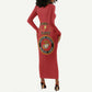 Montford Point Marines Long Sleeve Bodycon Dress African American Heroes Red - African Pride