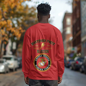 Montford Point Marines Long Sleeve Shirt African American Heroes Red - African Pride