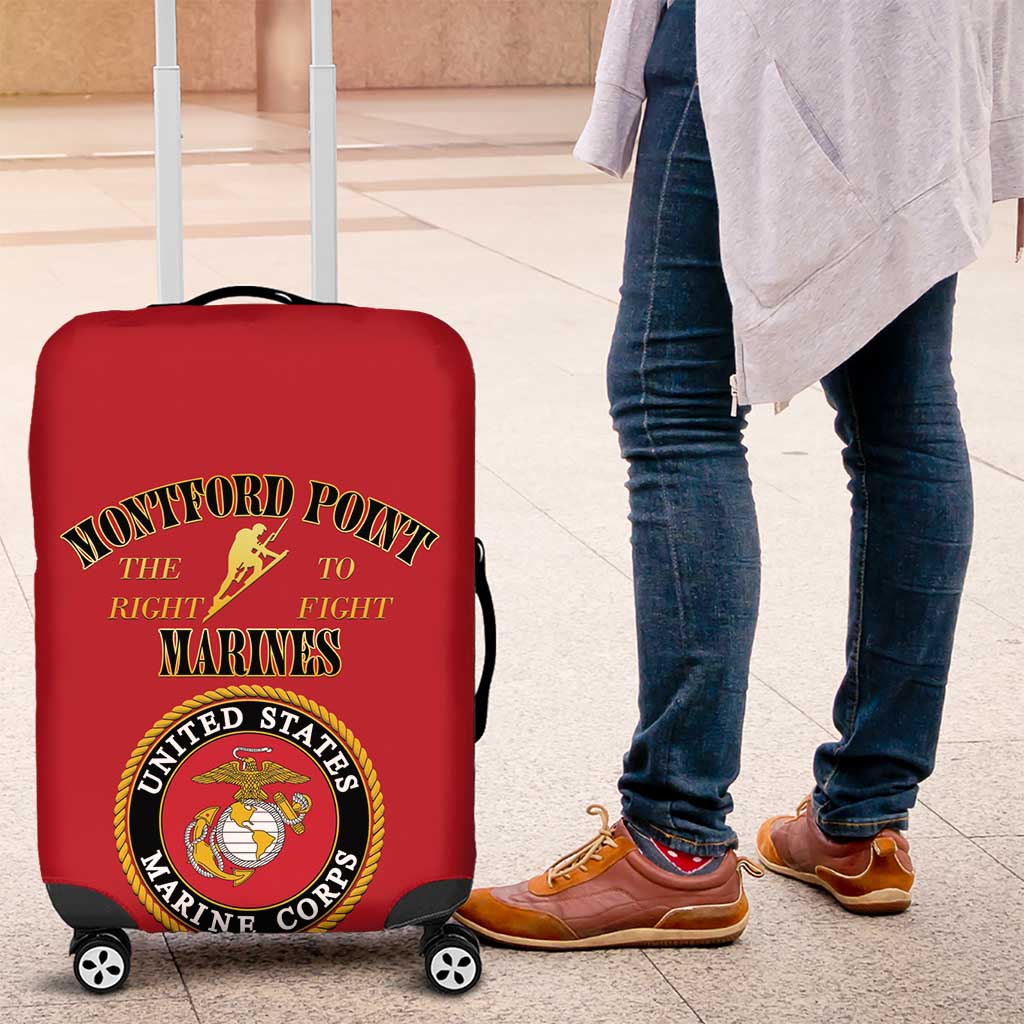 Montford Point Marines Luggage Cover African American Heroes Red - African Pride