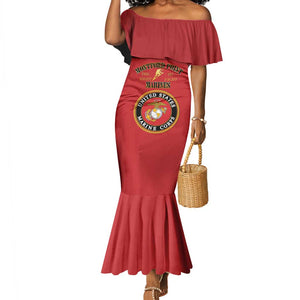 Montford Point Marines Mermaid Dress African American Heroes Red - African Pride