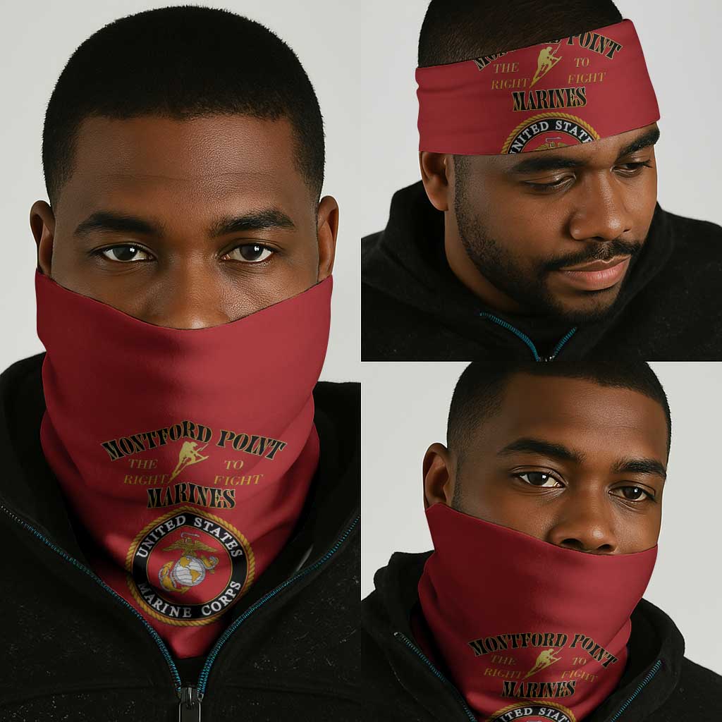 Montford Point Marines Neck Gaiter African American Heroes Red - African Pride