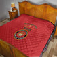 Montford Point Marines Quilt African American Heroes Red - African Pride