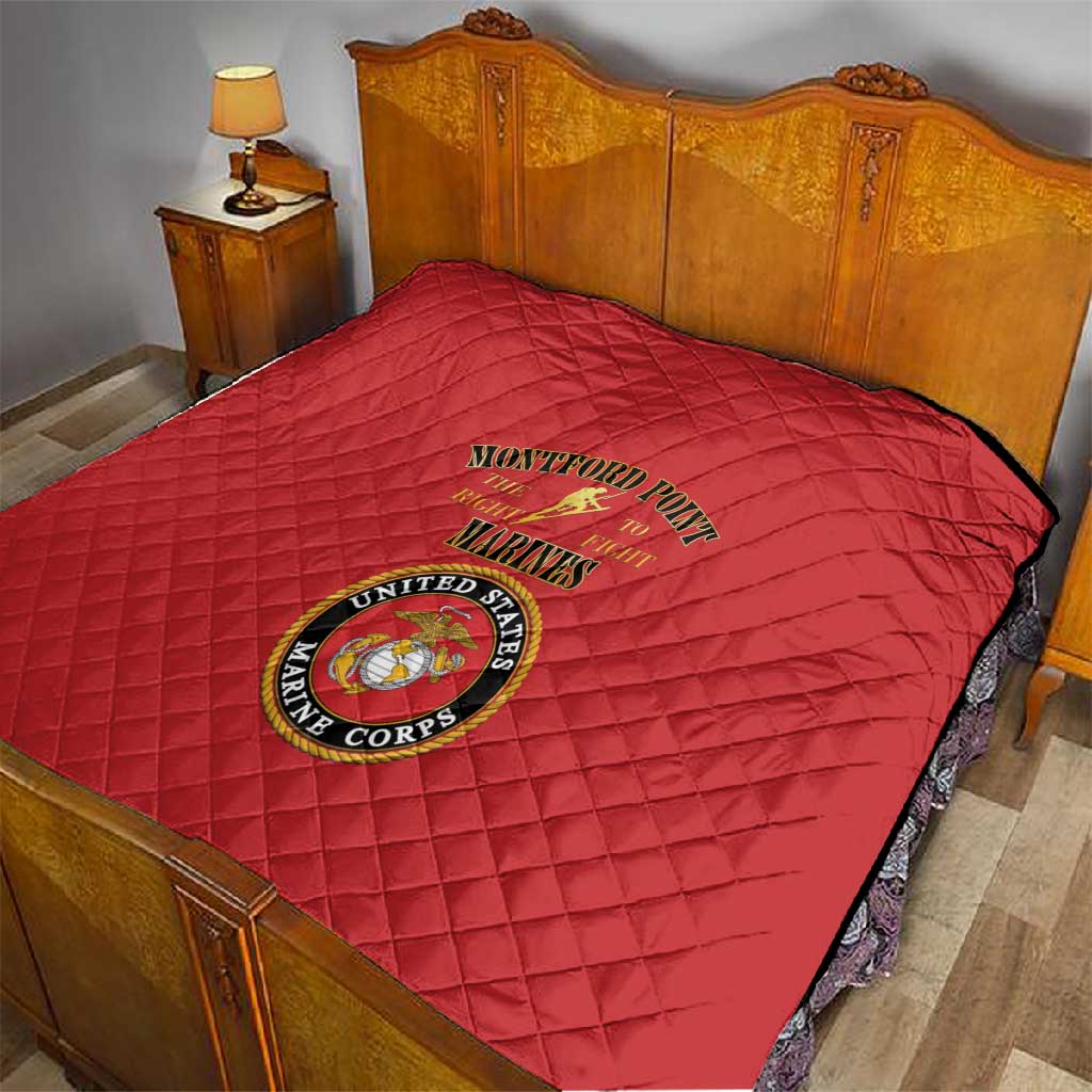 Montford Point Marines Quilt African American Heroes Red - African Pride