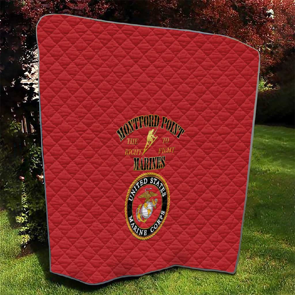 Montford Point Marines Quilt African American Heroes Red - African Pride