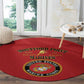 Montford Point Marines Round Carpet African American Heroes Red - African Pride
