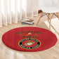 Montford Point Marines Round Carpet African American Heroes Red - African Pride