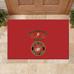 Montford Point Marines Rubber Doormat African American Heroes Red - African Pride