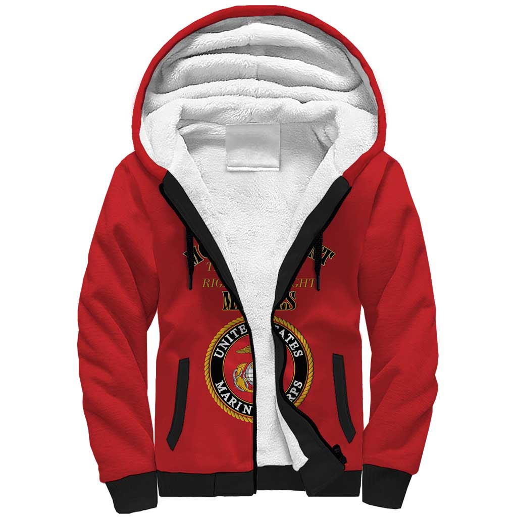 Montford Point Marines Sherpa Hoodie African American Heroes Red - African Pride