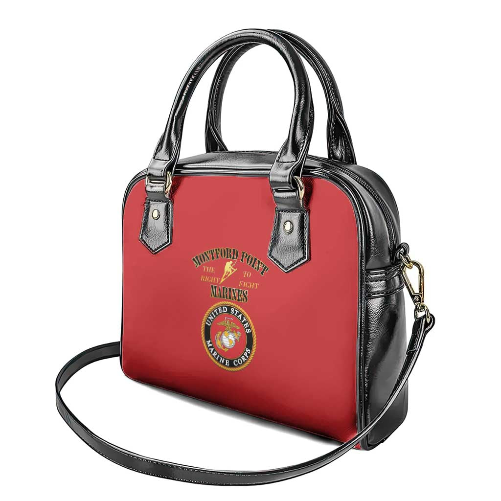 Montford Point Marines Shoulder Handbag African American Heroes Red - African Pride